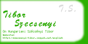 tibor szecsenyi business card